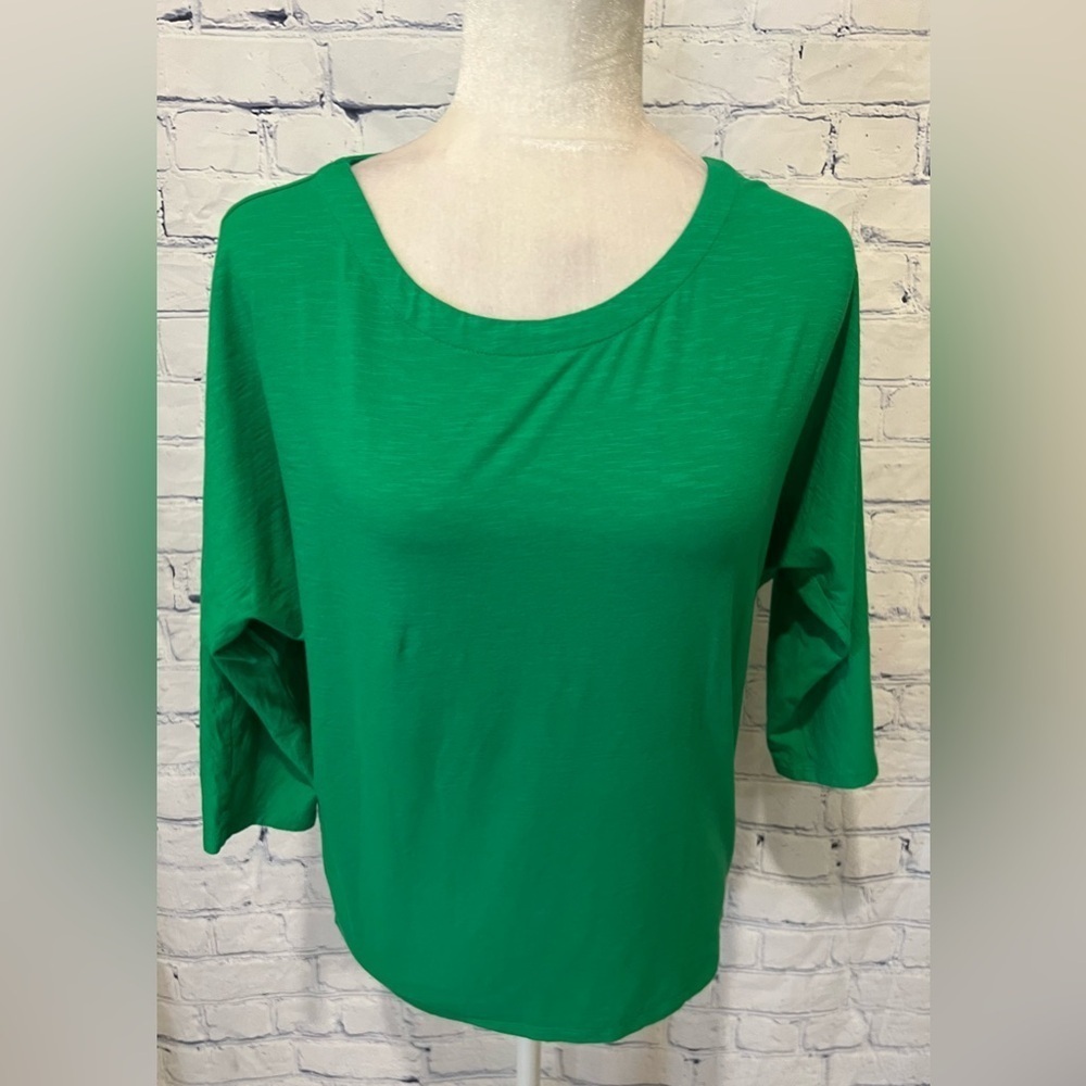 Coldwater Creek Women's Green Shirt Top 3/4 Sleeve Blouse XS 4/6